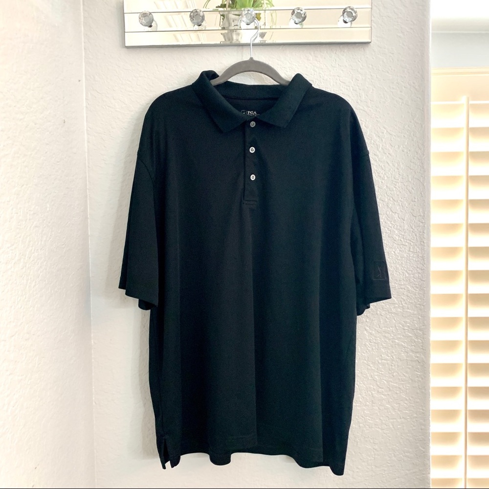 Black PGA Tour Men’s Polo - Picture 7 of 9